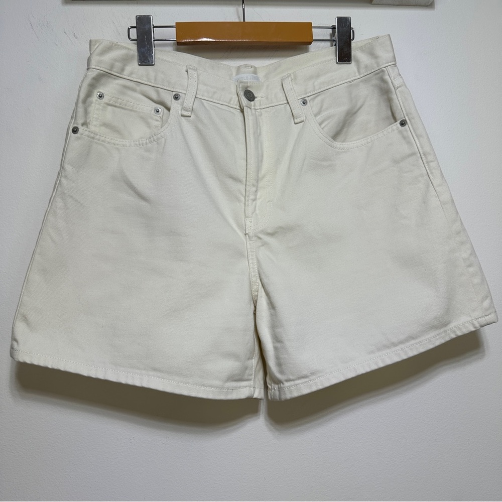 Uniqlo Women's Cream Jean Shorts